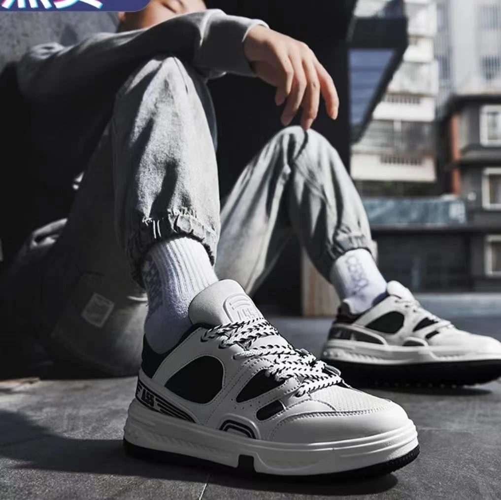 【薇姐补贴】18173白绿新款鞋男鞋厚底百搭小众拼侣款休闲板鞋