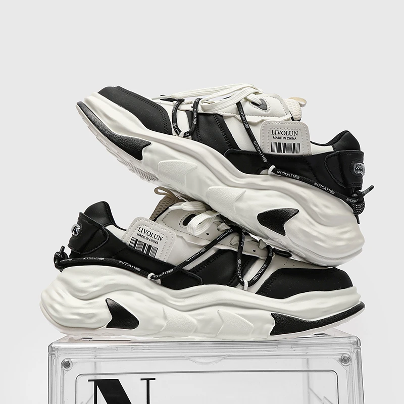 【薇姐福利】23599新款白黑36老爹鞋男女鞋时尚休闲潮鞋-MH