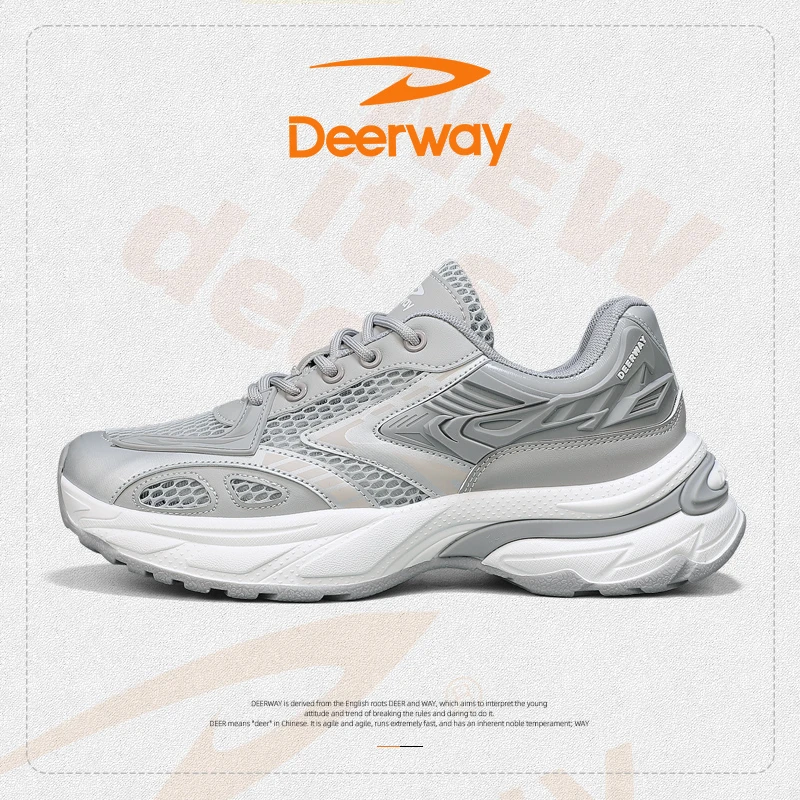 【熊姐福利】德尔惠正品冬季新款时尚百搭运动休闲鞋141183601灰色