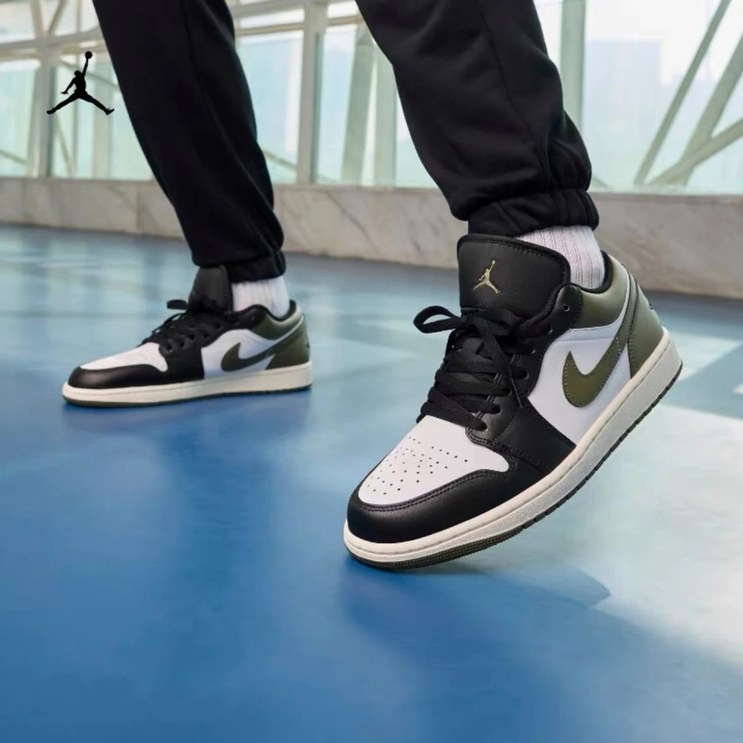 Nike/耐克官方正品男子AJ1低帮复古休闲抓地板鞋553558092#AH
