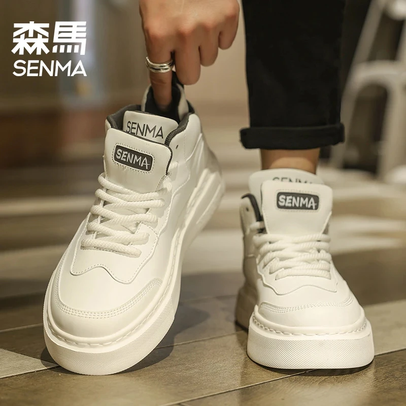 SENMA/森马厚底板鞋男鞋学生小白鞋冬季百搭轻便休闲鞋经典运动鞋