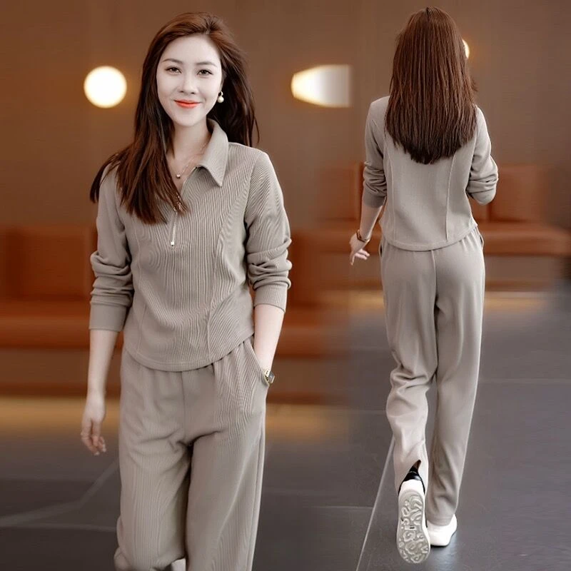 2024春秋季新款女士运动服套装休闲时尚卫衣两件套小个子减龄