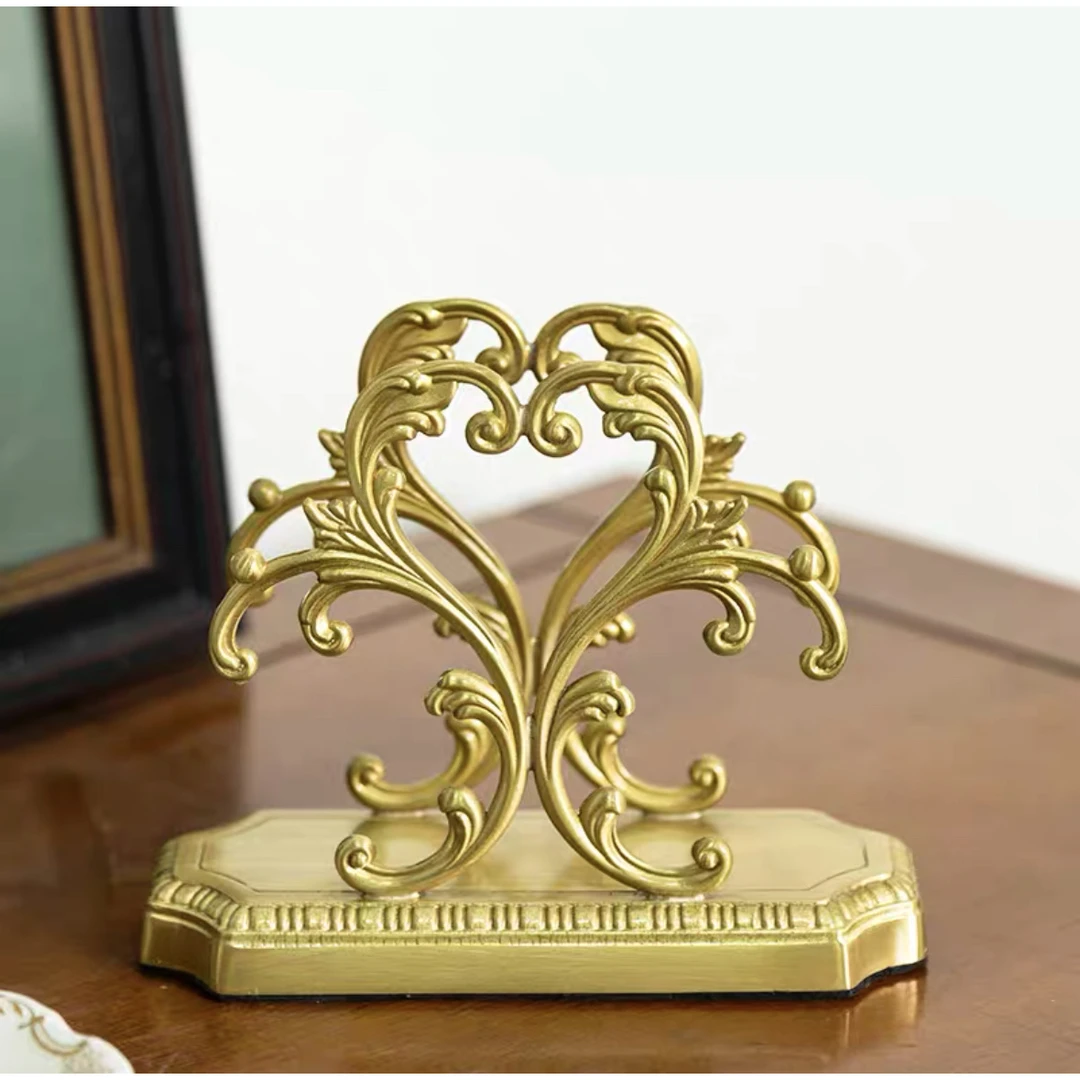 黄铜轻奢纸巾收纳架15.5*6*12.5（不包括纸巾）