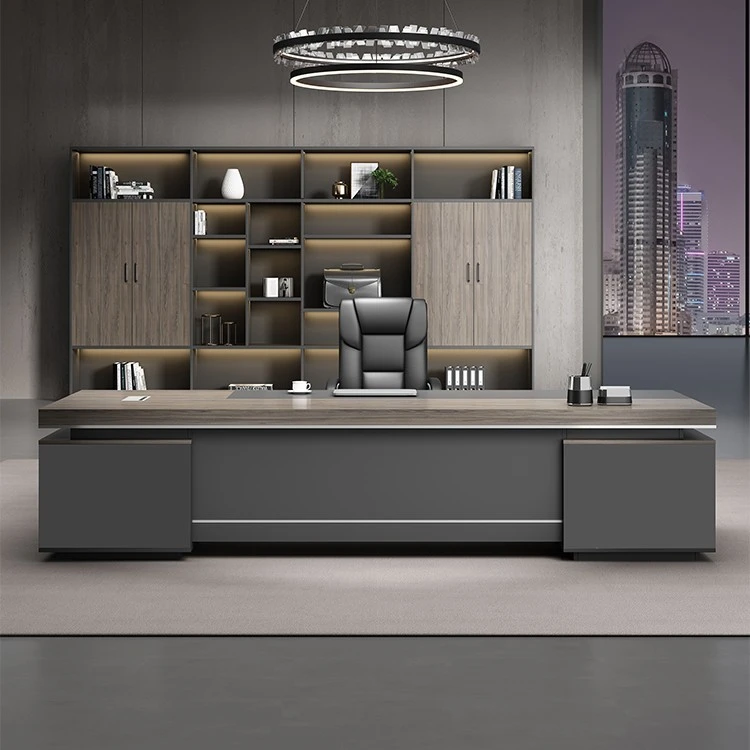 抖音好物办公桌直播总裁老板经理桌简约现代财务桌椅组合家具直销