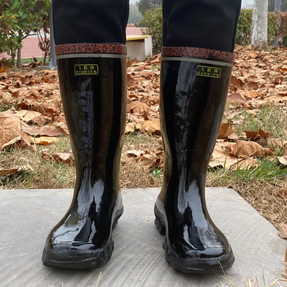 飞鹤正品雨鞋雨靴橡胶耐磨胶靴矿工靴男士防水长筒软底水鞋高筒