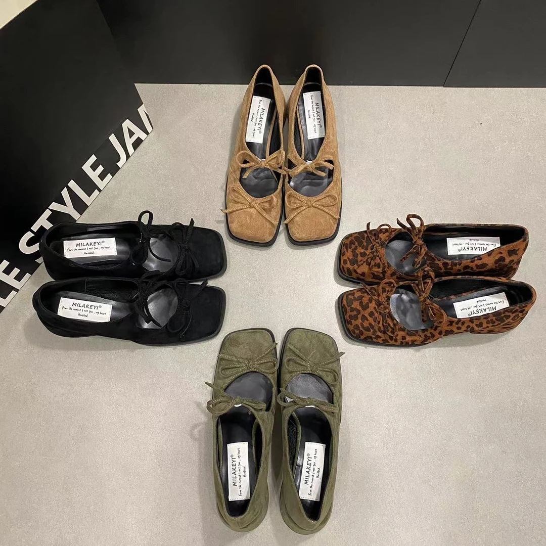 2024年秋季新款气质百搭时尚简约仙女风蝴蝶结网红舒适爆款女跟鞋