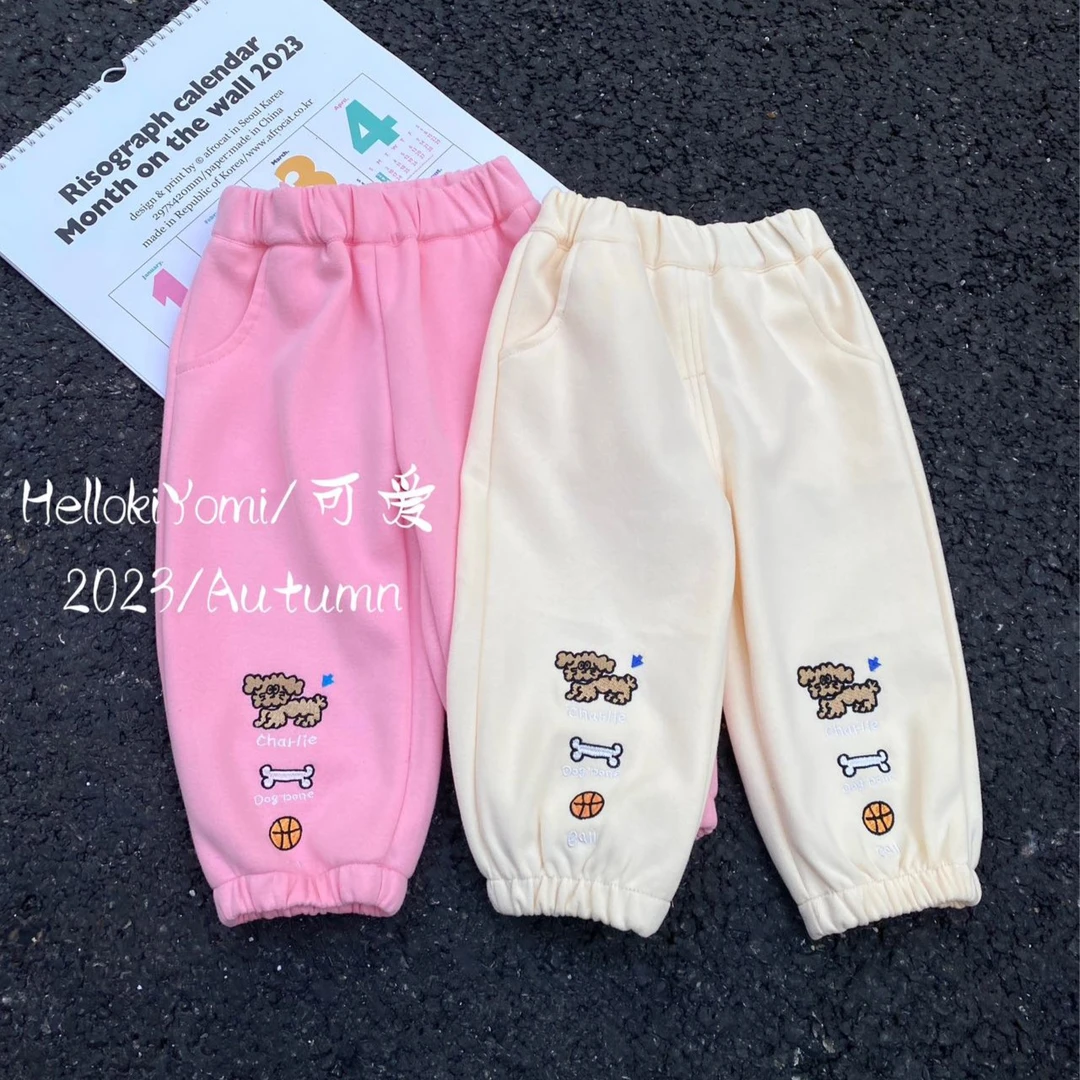 【实体商场品牌】ad&kids 9051设计风秋季女童童裤运动裤卫裤长裤