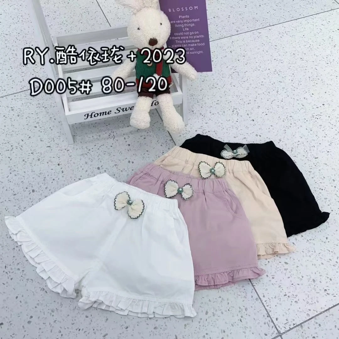 ry&kids品牌女童装 005夏季新品休闲棉布短裤五分裤休闲裤
