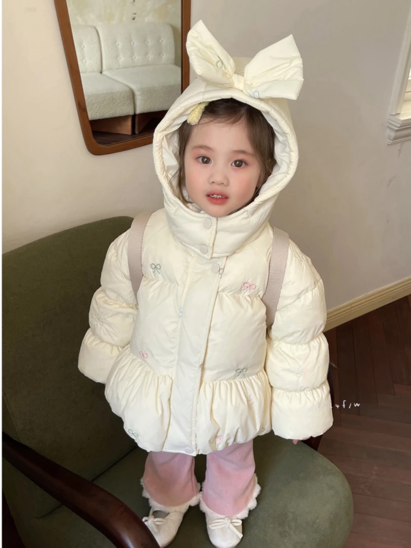 【原创设计品牌】ka&kids 2517冬季新款女童白鸭绒羽绒服冬款外套