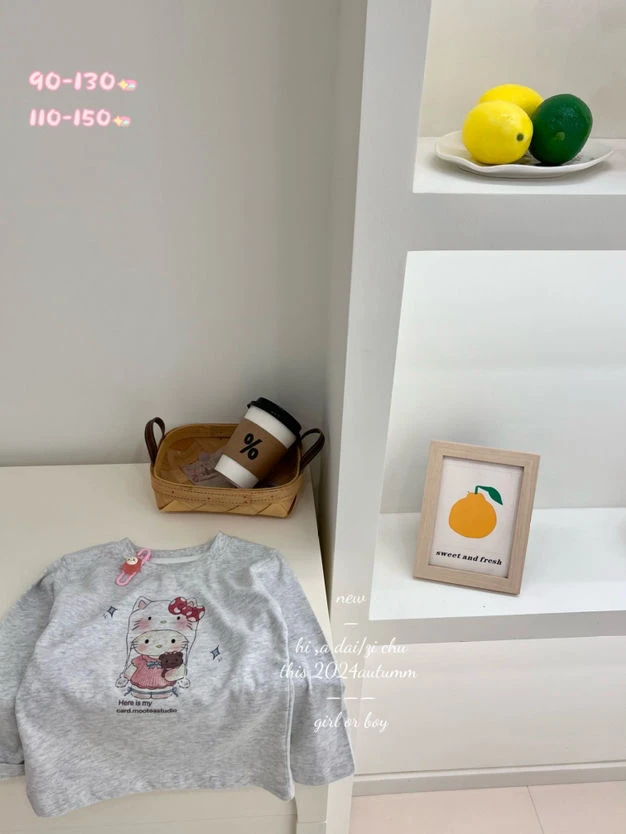 【原创设计品牌】ad&kids 2626秋季新品棉T长袖上衣数码印花打底衫