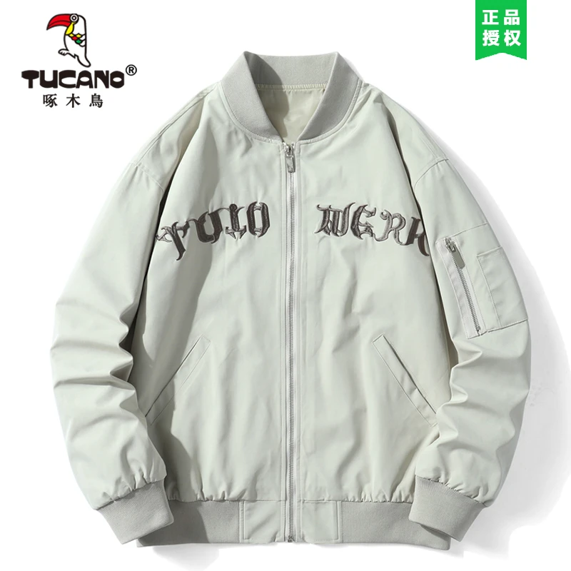 TUCANO/啄木鳥 男士夹克棒球领美式休闲立领外套飞行员男秋季上衣