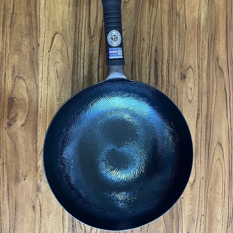 福裕祥正宗章丘龙鳞纹铁锅纯手工老式铁锅家用无涂层炒菜锅不粘锅