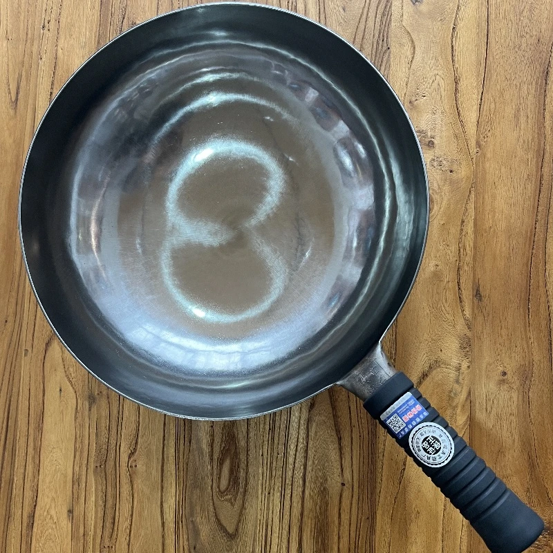 福裕祥正宗章丘镜面铁锅纯手工老式铁锅家用无涂层炒菜锅不粘锅