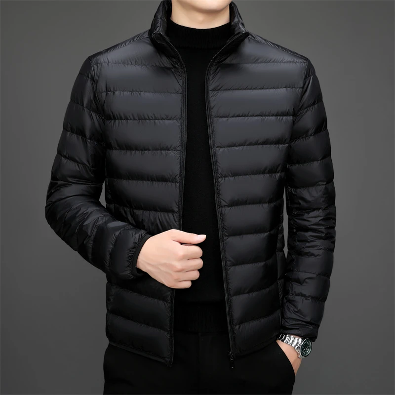 轻薄棉服外套男立领冬季中青年男士休闲百搭大码男棉服薄款潮流