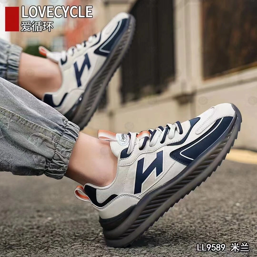 春夏新款！9589男士软底跑步运动鞋 气垫底 时尚网布透气舒适休闲