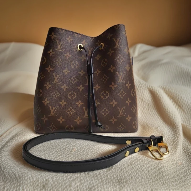 99新 LouisVuitton/路易威登 水桶包 黑色 芯片款 804738