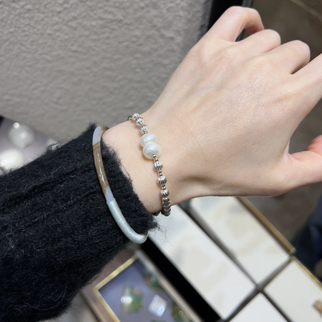 足银手链 阿腾莎银饰 足银手工手链 云缦 时尚 简约  气质  百搭