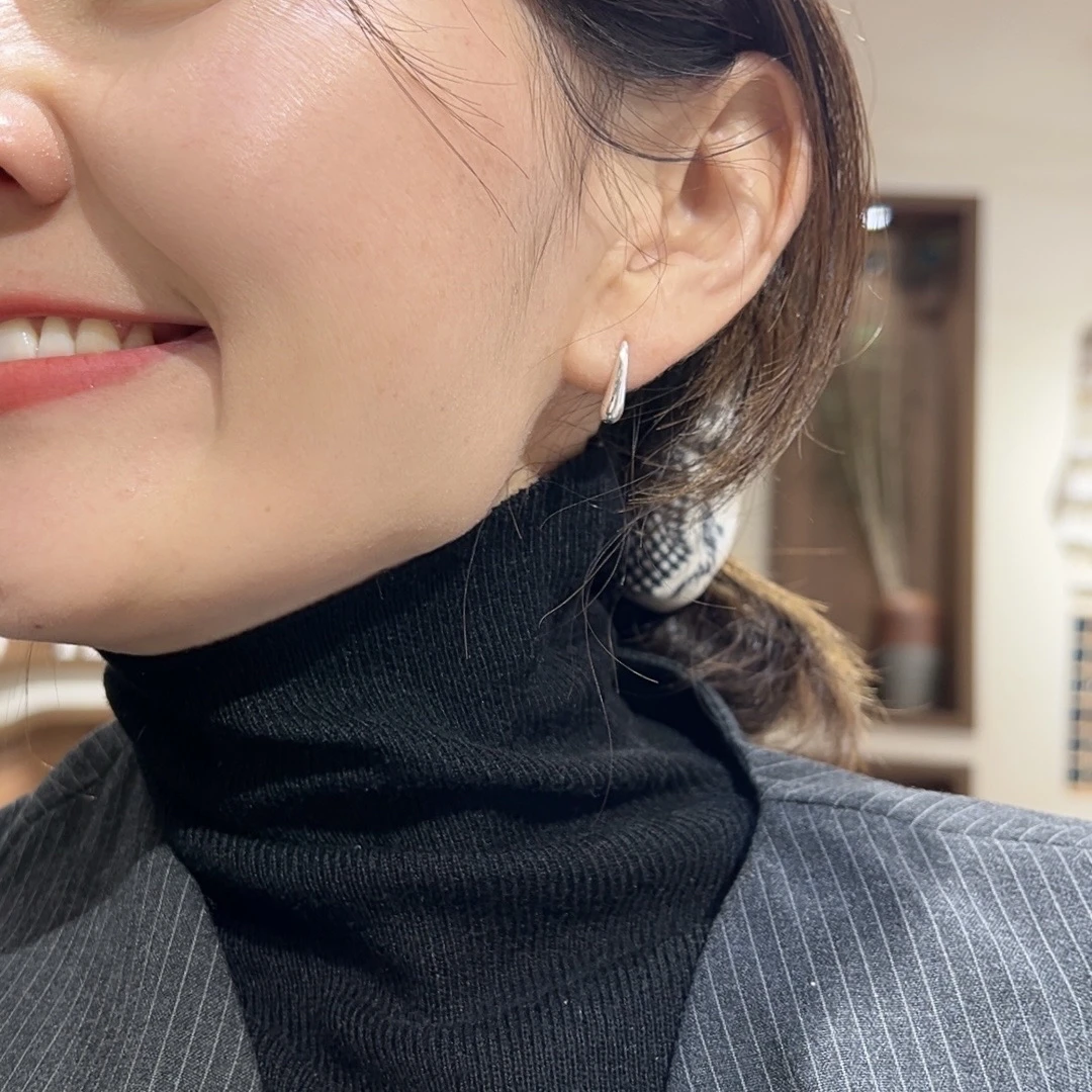 925银耳饰 纯银耳饰 朗月 个性光面简约耳饰