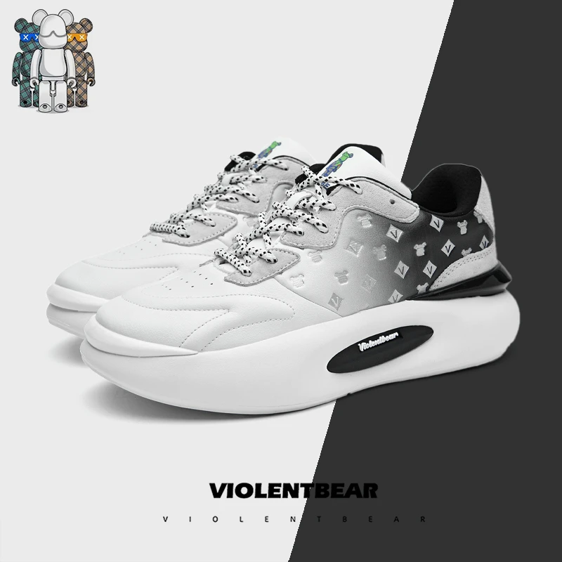 VIOLENTBEAR/暴力熊男女同款潮鞋厚底时尚百搭情侣跑步休闲鞋B105