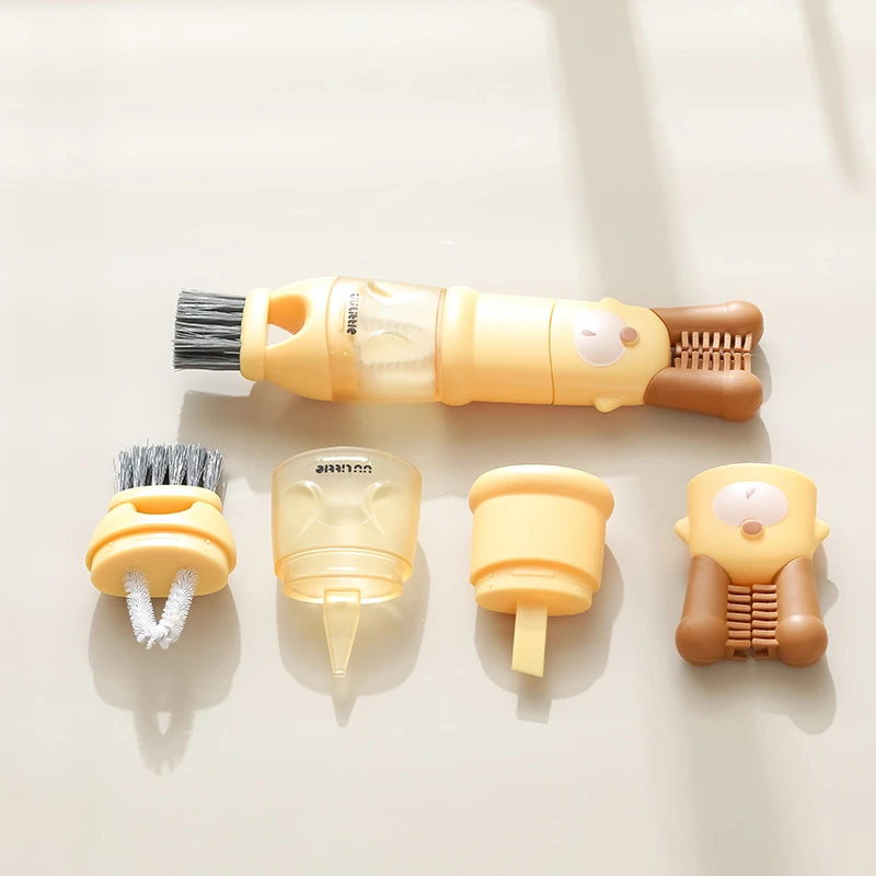 五合一小熊杯刷家用可爱可悬挂刷子多功能洗刷杯子