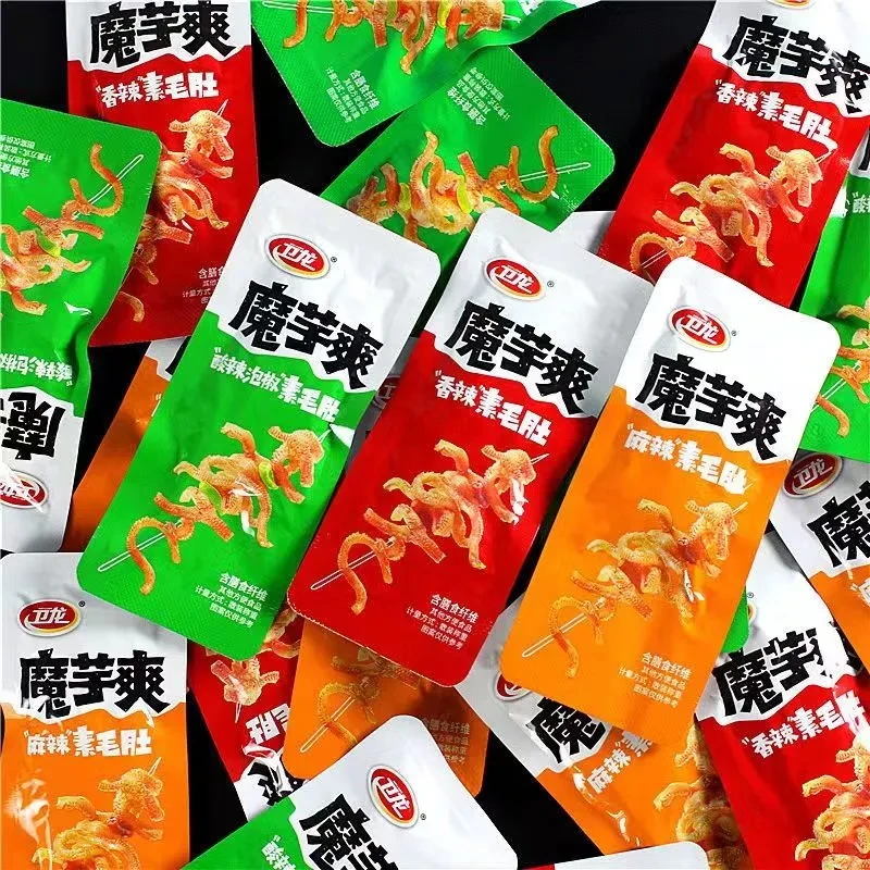 卫龙魔芋爽素毛肚丝香辣麻辣散装素肉辣条办公室休闲零食魔芋爽