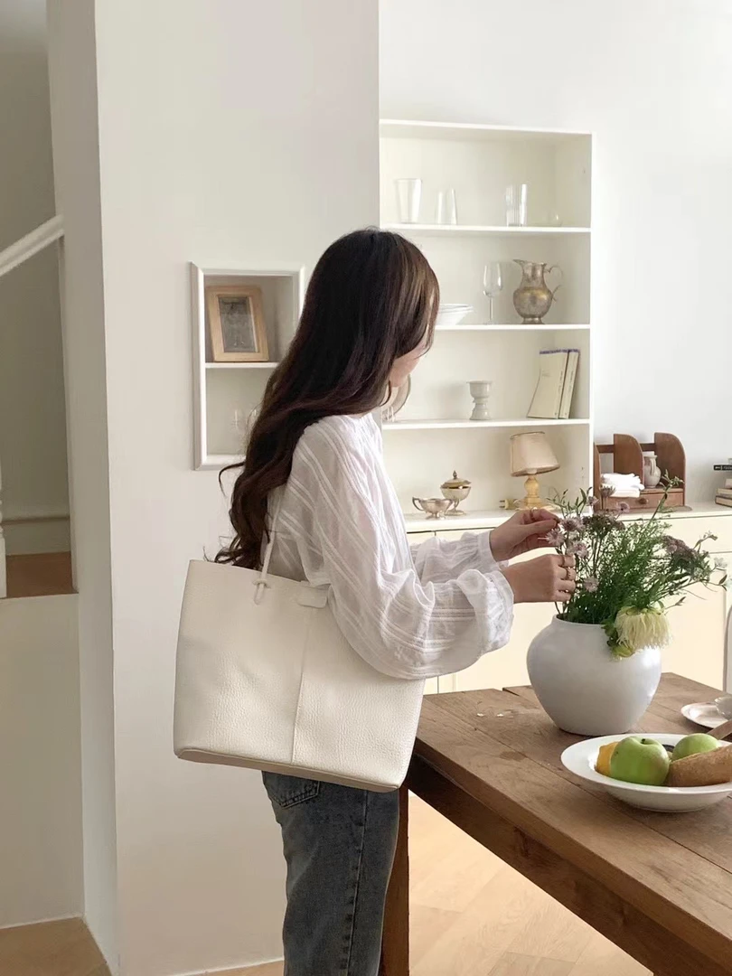 7L大容量包包女2024年新款百搭单肩包通勤包高级感复古托特包大包