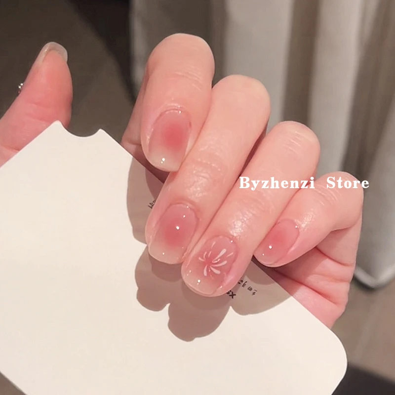 BYZHENZI STORE【桃花烟火】腮红粉嫩烟花夏日渐变甲油膜