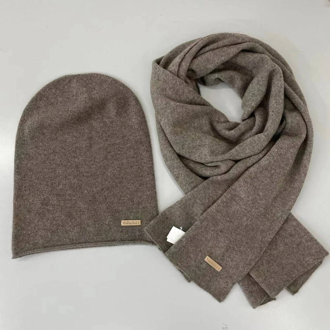 HS2829 女士针织堆堆帽围脖保暖休闲时尚百搭均码韩版帽子