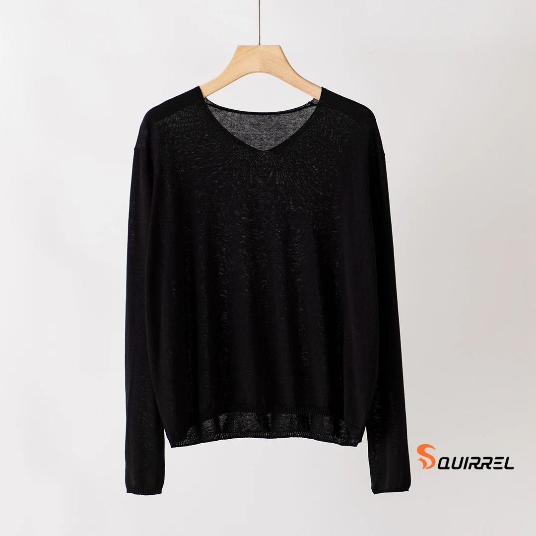 H24S07-138 2025年春季款女士针织宽松休闲柔软长袖针织衫毛衣