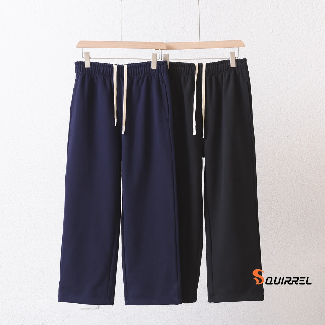 H23S11-83 男女休闲起绒直筒卫裤秋冬简约不简单收裤口长裤休闲裤