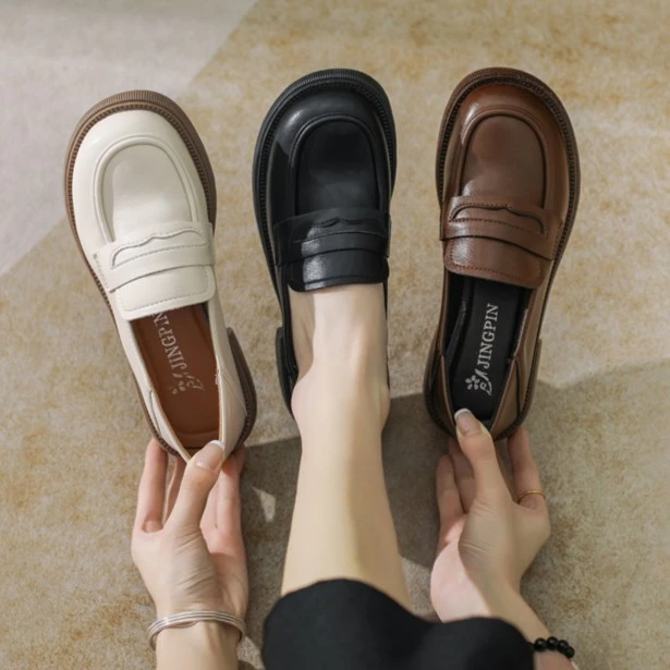 【朵苮品牌】英伦乐福鞋耐磨时尚气质百搭高档软底方头舒适女鞋960