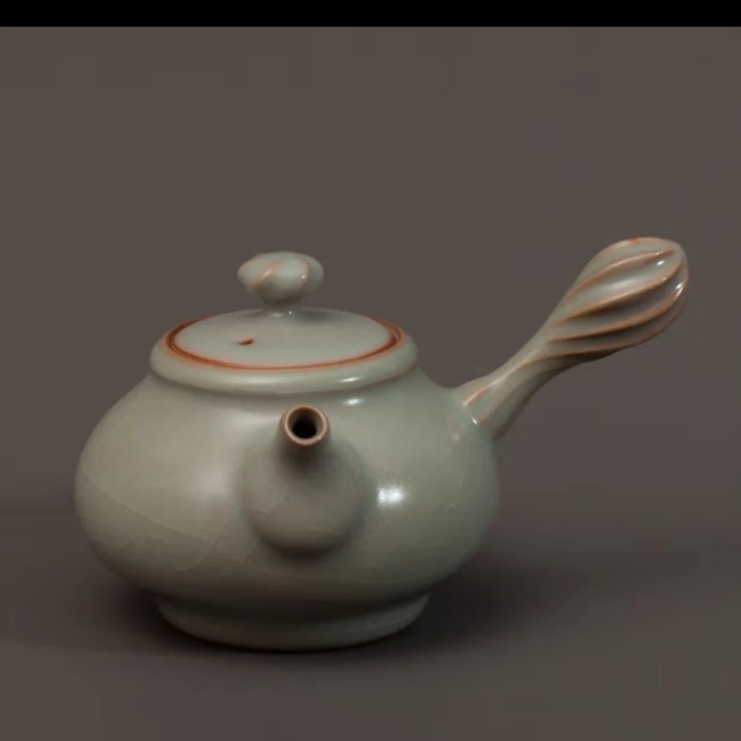 柏采 窑2020新款茶具粉青釉水冰裂纹HR-165BX(四代)茶壶汝窑真品