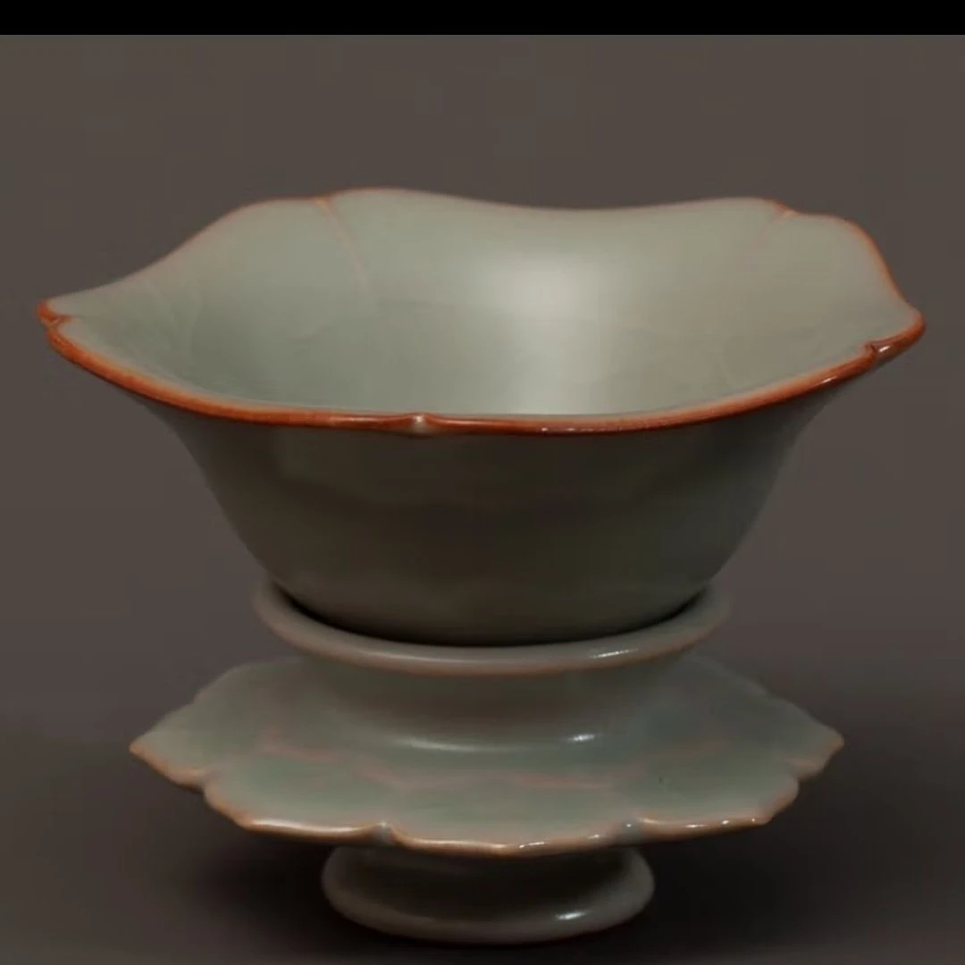 正品台湾柏采窑新款如意茶漏四代粉青JR-109BX 汝瓷开片茶滤过滤