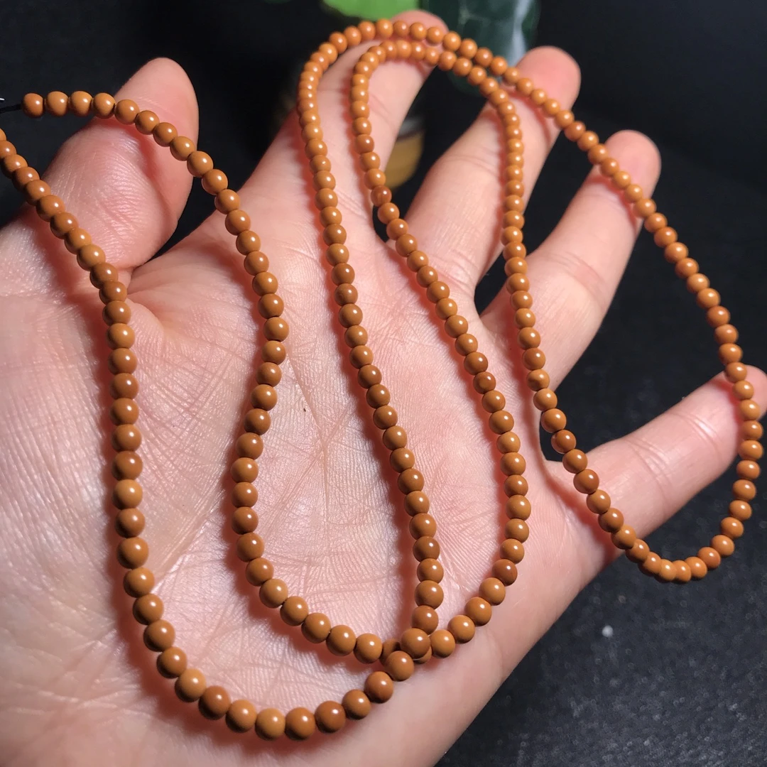 橄榄核0.35小圆珠脖挂项链吊坠绳毛衣链挂绳手工男女文玩包邮