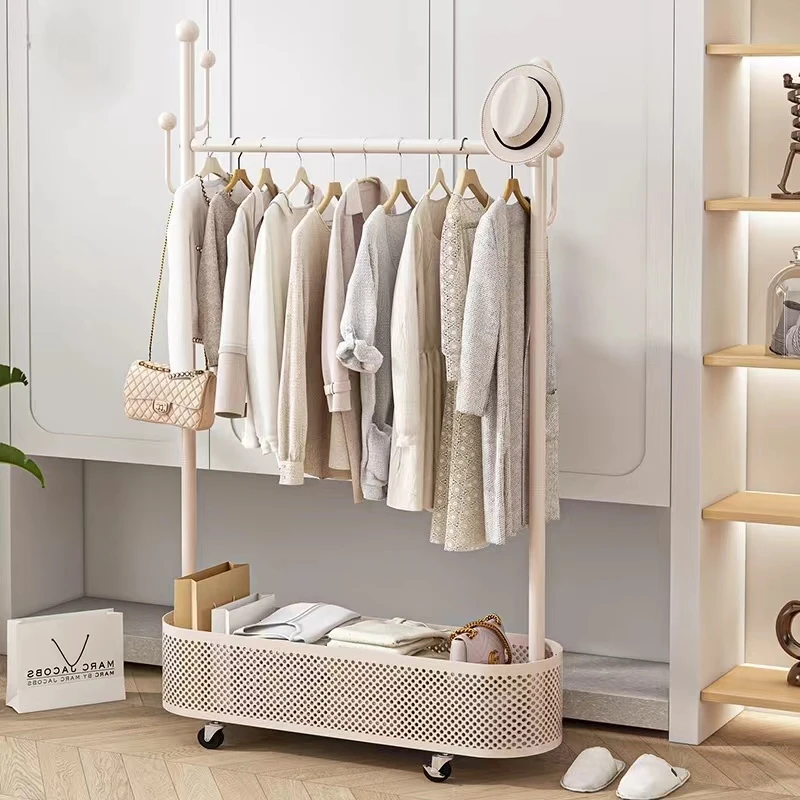 挂衣架落地家用卧室简易晾衣架室内阳台晒衣服置物架移动衣帽架子