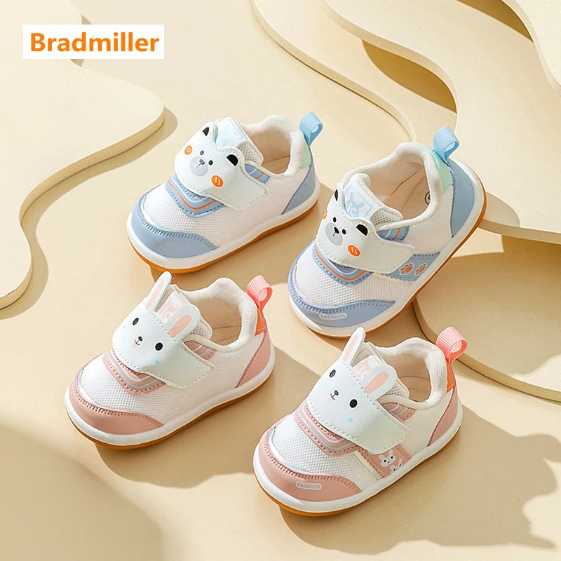 2024春季小皮面宝宝鞋女童不掉鞋布透气软底婴儿鞋子男防滑学步鞋