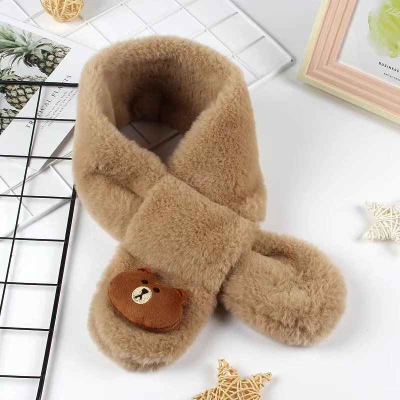 儿童洋气小熊围脖