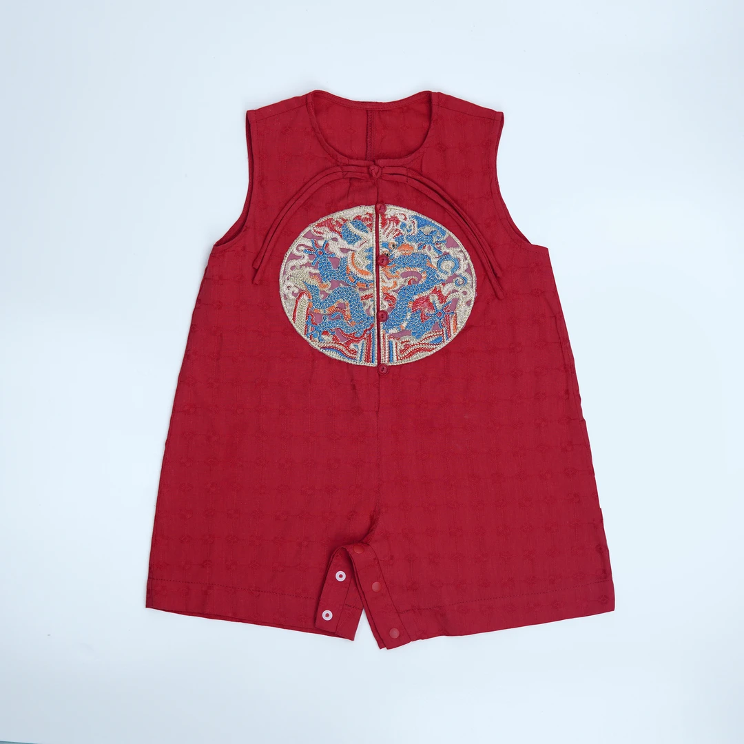 （工厂清货）国风宝宝连体衣夏季中式中国风国潮无袖