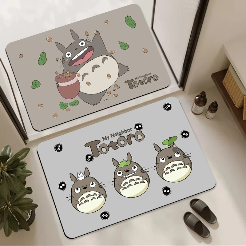 龙猫卡通浴室吸水地垫软硅藻泥卫生间门口防滑脚垫子厕所速干地毯