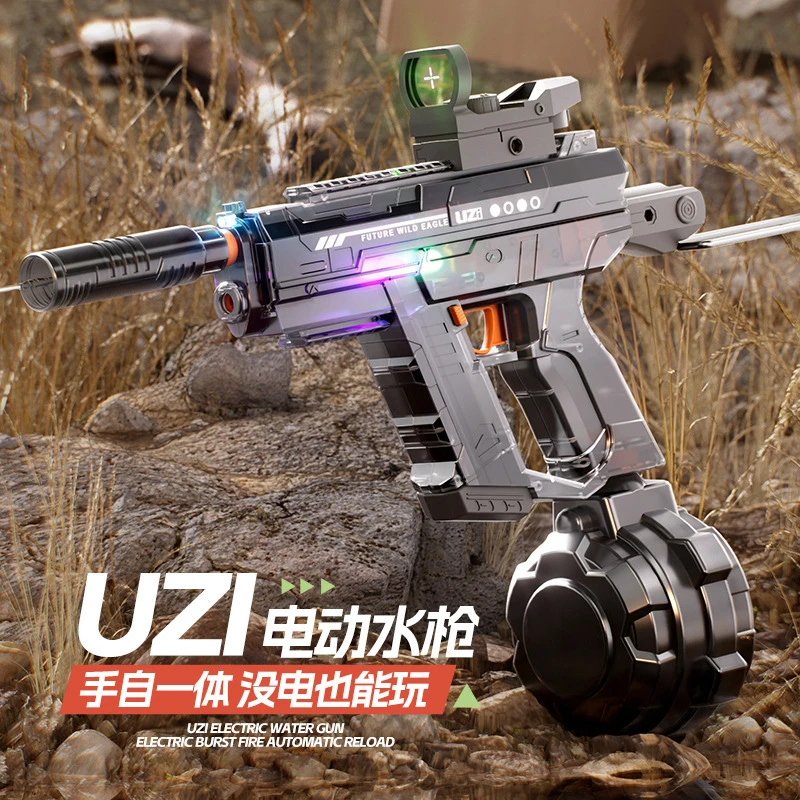 火光uzi乌兹电动连发儿童自动吸水高压强力射程远脉冲水枪玩具