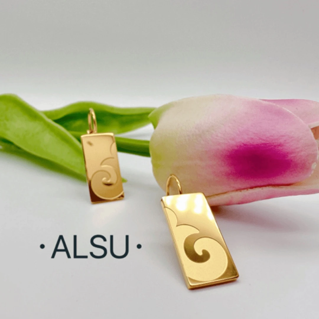 合金耳饰 ALSU原创三周年经典款民族风光面耳环简约时尚轻奢百搭