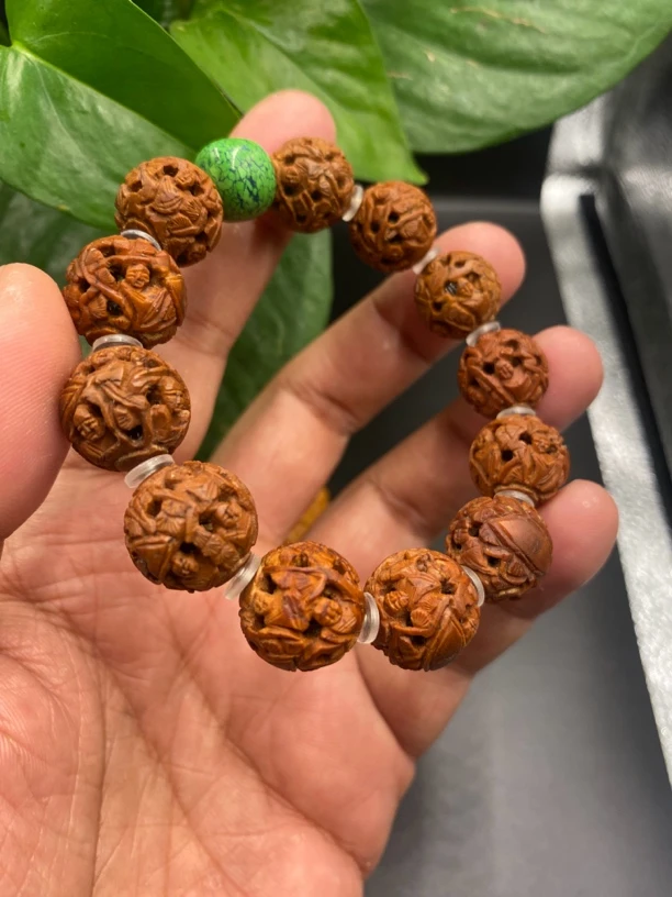 1.6尺寸凤眼菩提 手工雕刻 老货