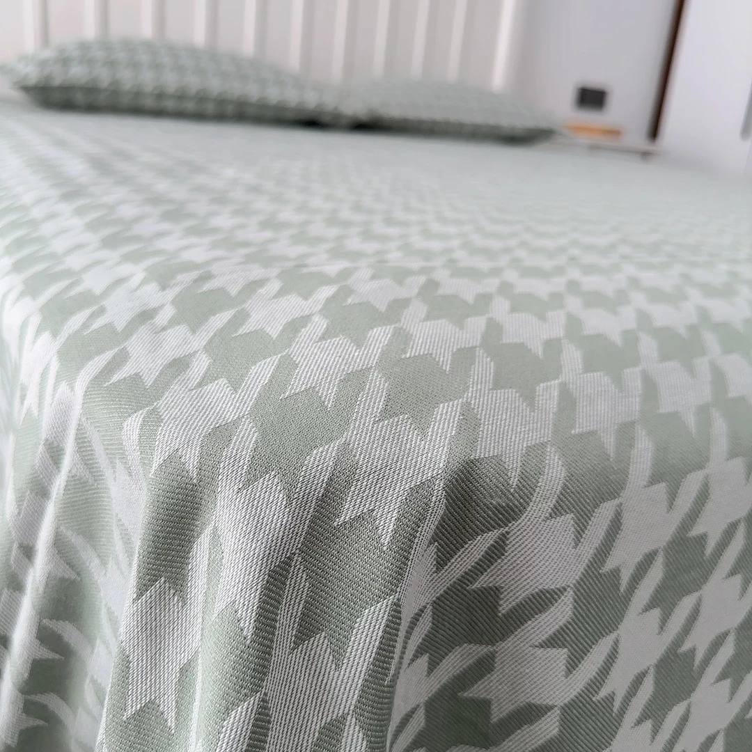 a类床单高端精梳全棉斜纹提花工艺老粗布三件套双人床细腻柔软