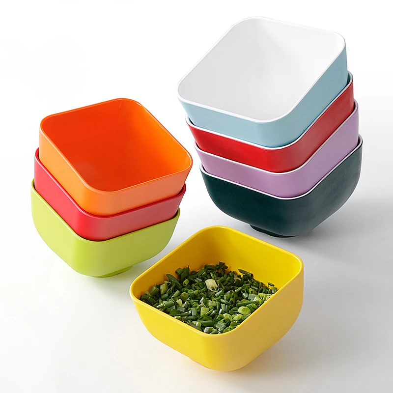 五毫美密胺餐具火锅店自助调料碗旋转小火锅麻辣烫斜口蘸料桶商用