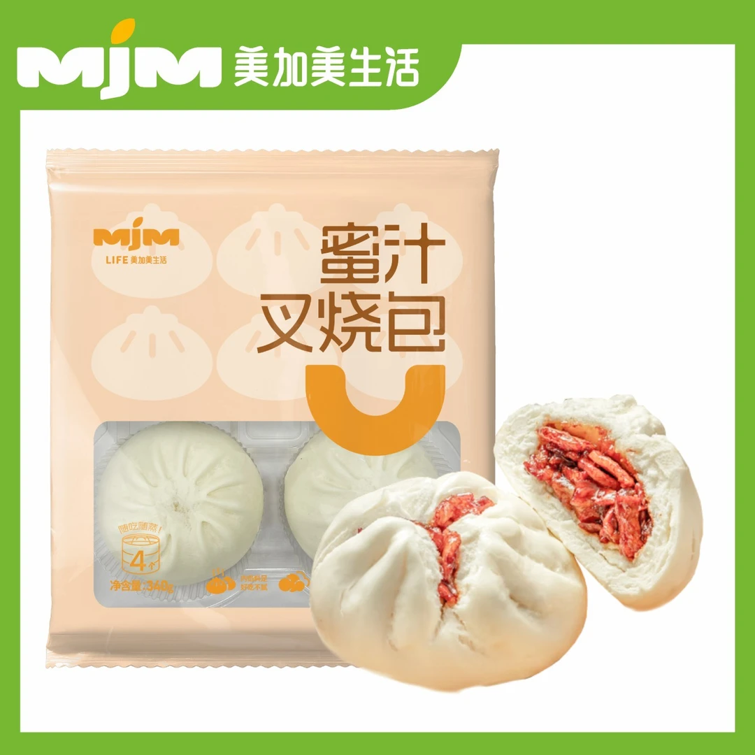 MJM美加美蜜汁叉烧包340g/包（4个装）