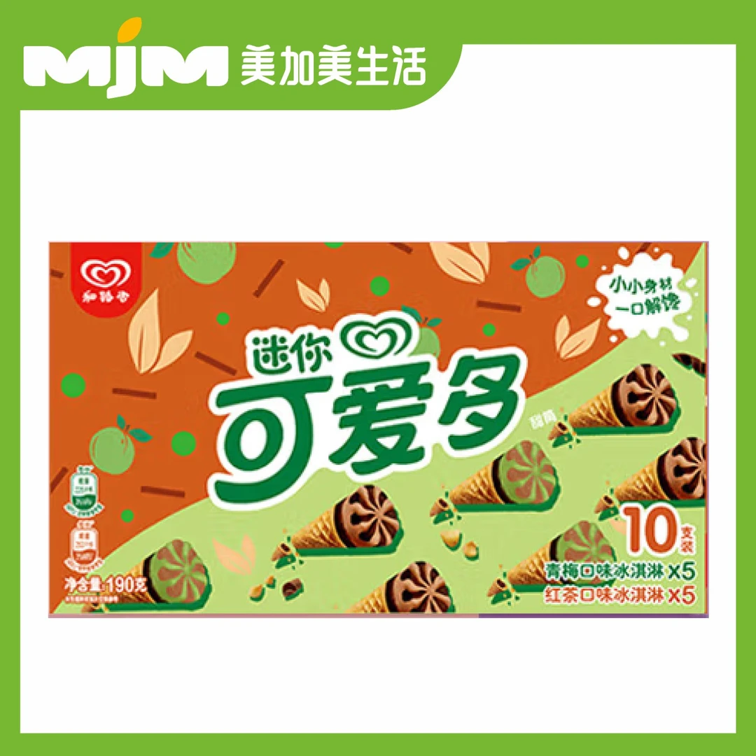 迷你可爱多甜筒青梅＆红茶口味冰淇淋10支装190g
