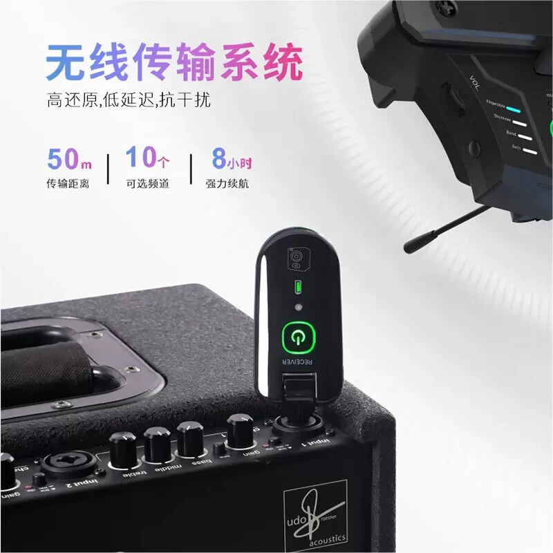 X2DOUBLE/德博声学德博木吉他拾音器G0无线加振内置压感音孔专业