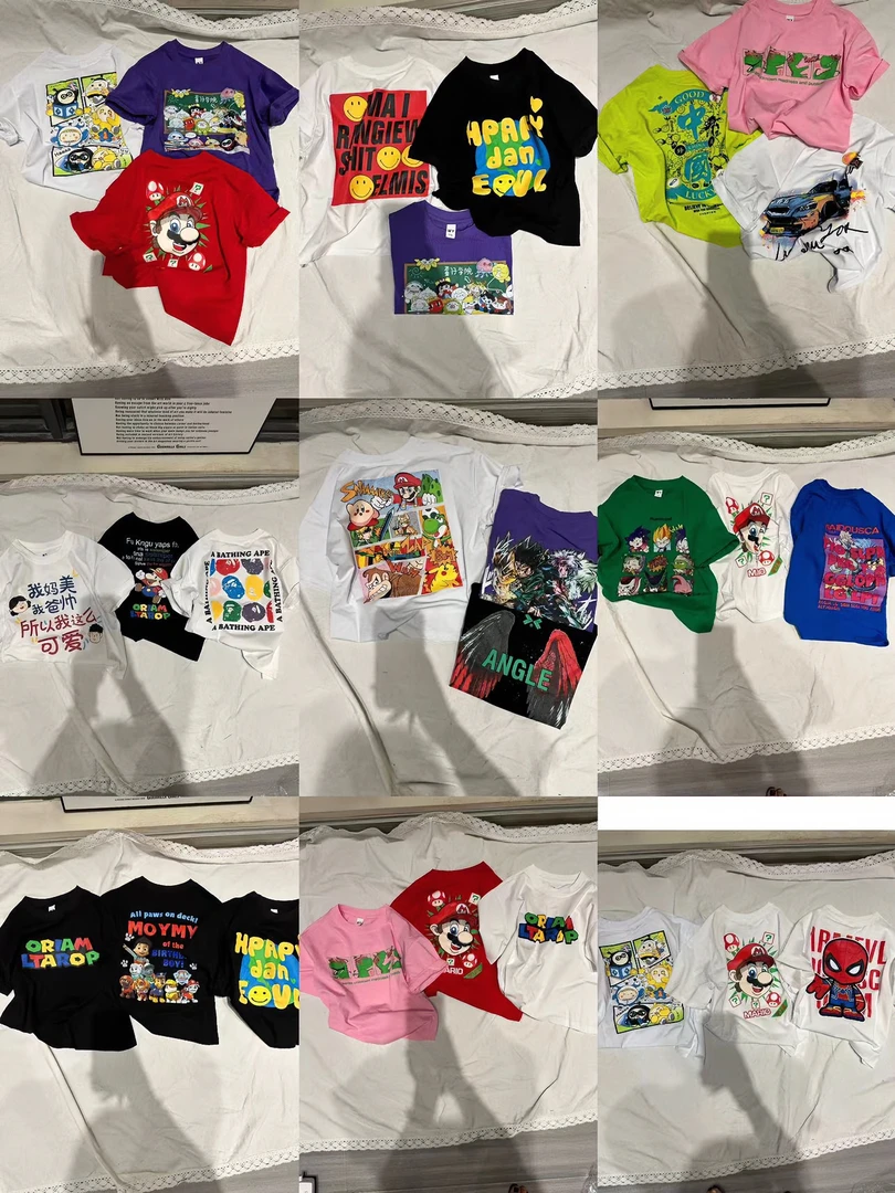 【新】儿童时尚休闲百搭圆领短袖中大童洋气夏季宽松潮流套装