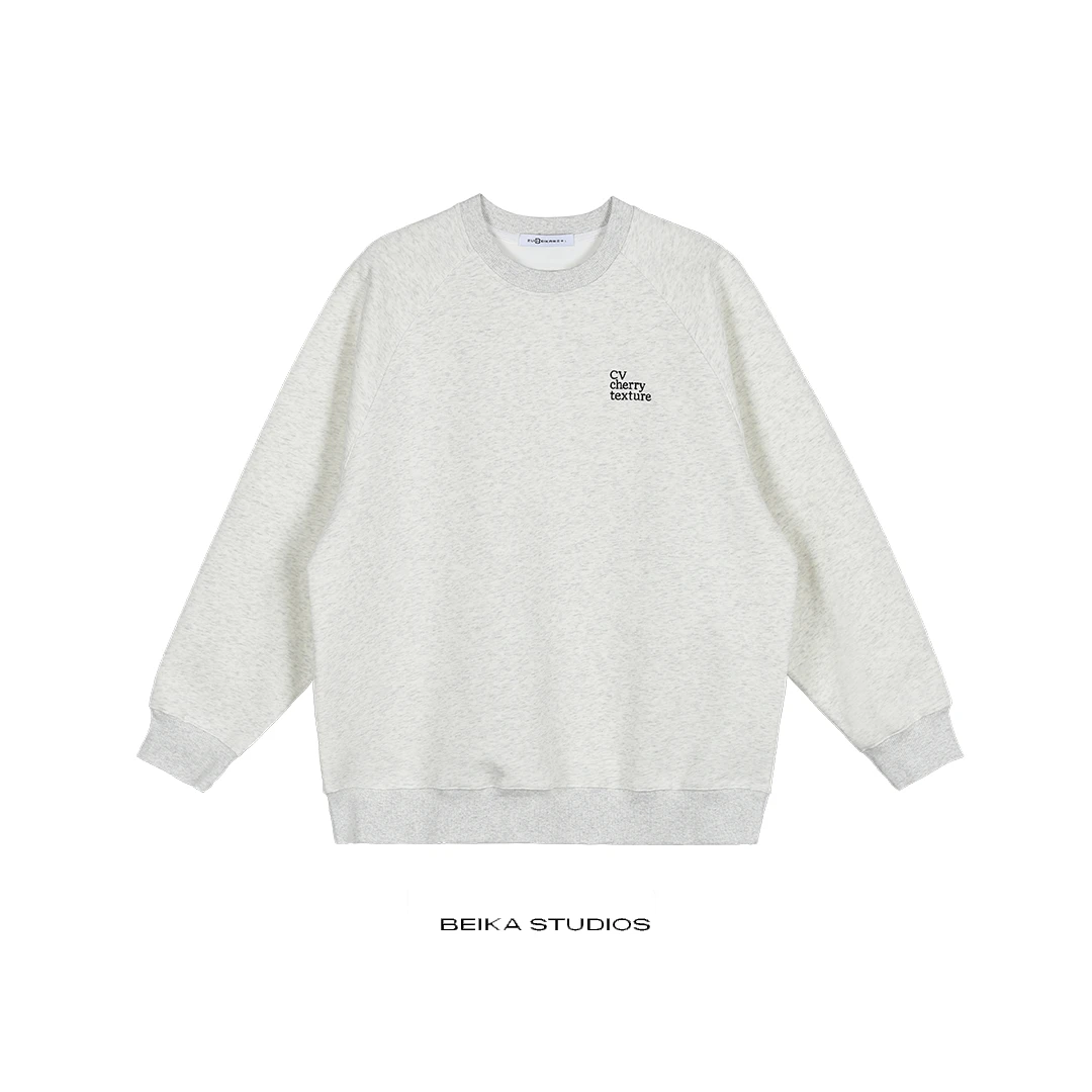 【刺绣中长】宽松圆领卫衣女字母刺绣套头长袖百搭春秋季休闲时尚