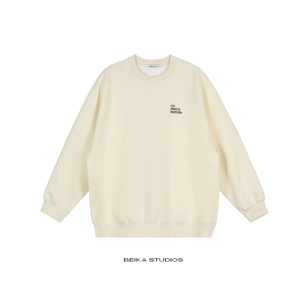 【刺绣中长】2025宽松圆领卫衣女字母刺绣套头长袖百搭加绒秋冬